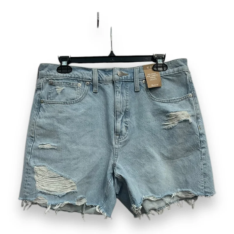 Fashion-Forward Men's Pattern ShortsShorts By Madewell In Blue Denim, Size: 6