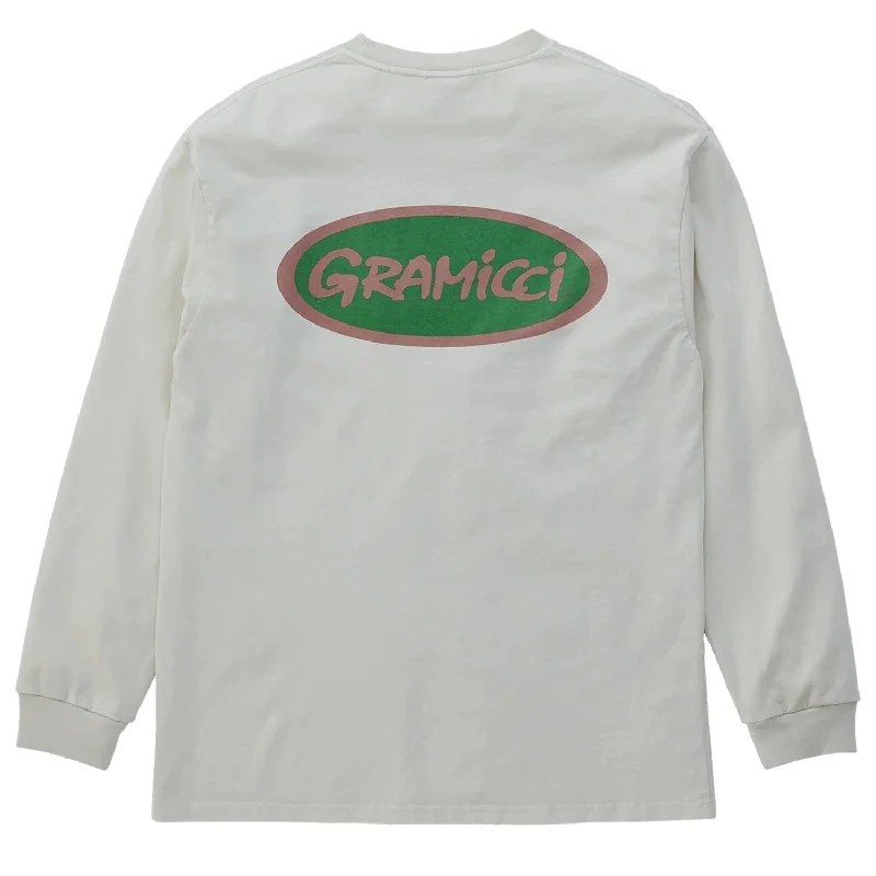 Men's Shirts with Patchwork PatternsGramicci Oval Long Sleeve T-Shirt - Sand Pigment Men's Shirts with Patchwork PatternsGramicci Oval Long Sleeve T-Shirt - Sand Pigment