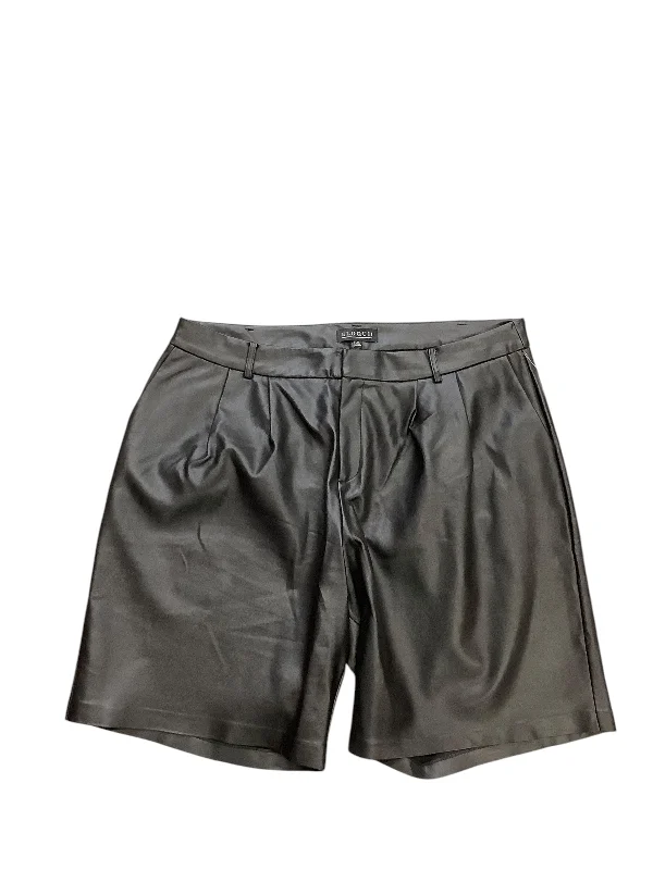 Cool and Crisp Men's Linen ShortsShorts By Eloquii In Black, Size: 20