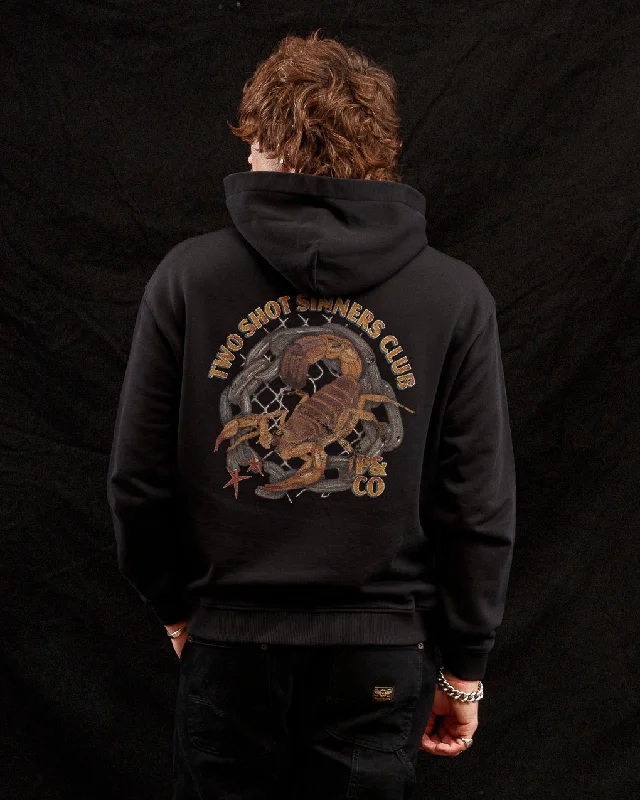 Odor-Control Men's SportswearSinners Club Hoodie - Washed Black
