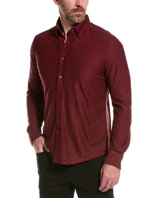 Men's Casual Friday Shirts for Relaxed Office DaysReport Collection Pique Print Sport Shirt