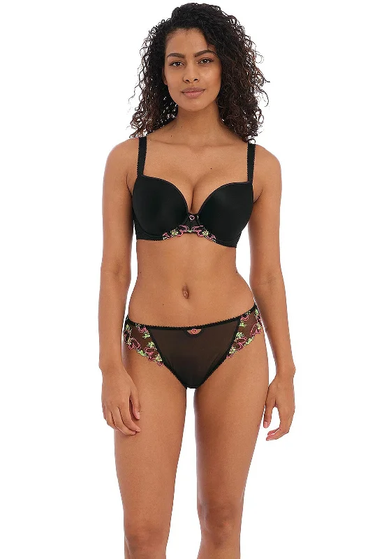 Freya Loveland Moulded Plunge Bra, Black Multi