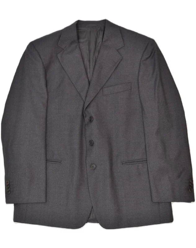 Trendy Men's Anorak JacketsCERRUTI 1881 Mens 3 Button Blazer Jacket UK 38 Medium Grey Wool
