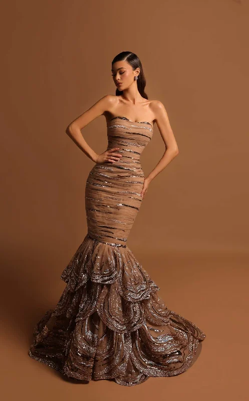 women's high-low dressesTarik Ediz 98556 Dress